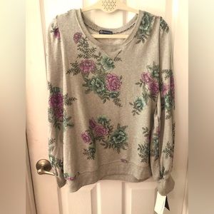 Democracy NWT floral sweatshirt size XL